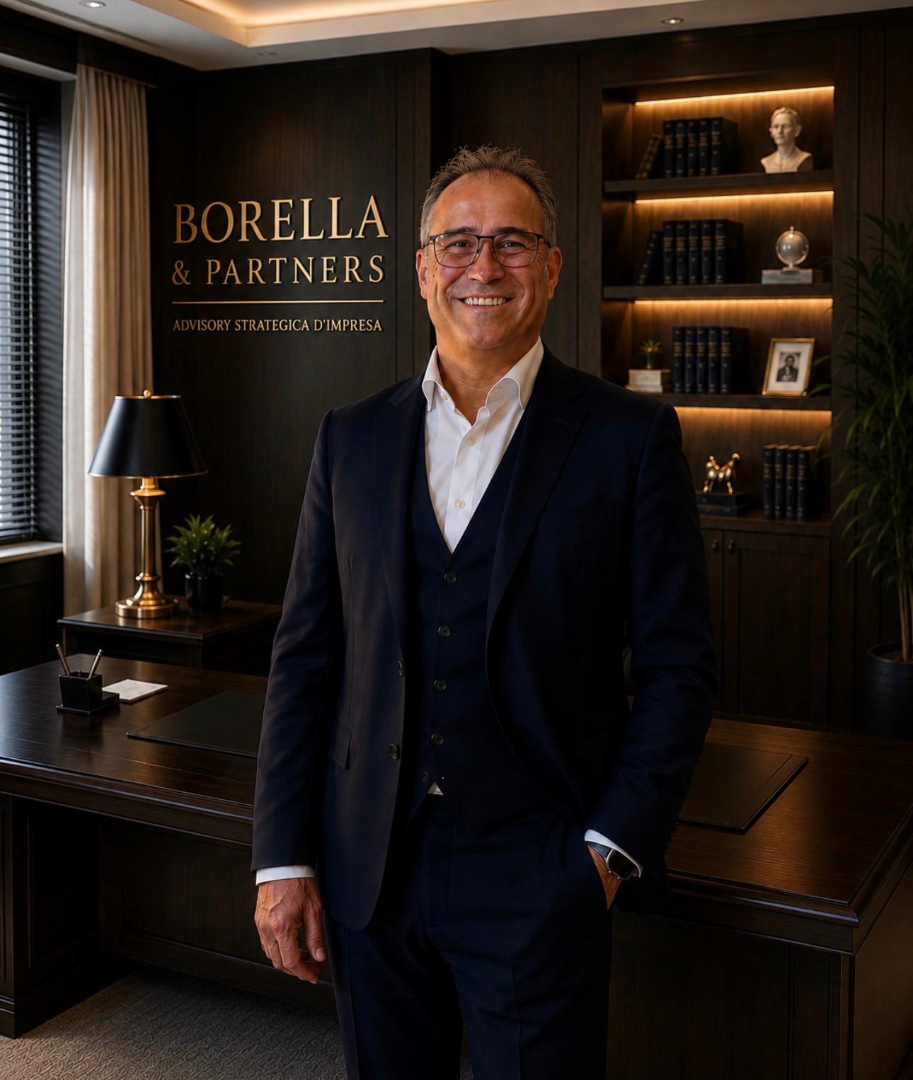 Carlo Borella nel suo studio